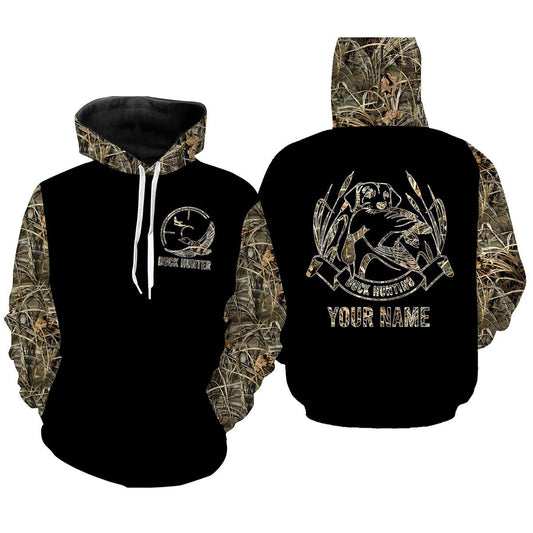 Duck hunting waterfowl camo custom name 3D All over printing Shirt Hoodie Personalized hunting gifts FSD629