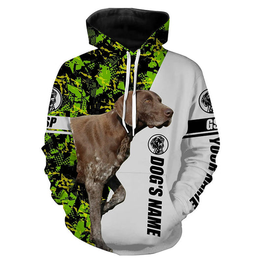 German Shorthaired Pointer Dog Hunting Customize Name 3D All Over Printed Shirt, Hunting Gifts FSD3403