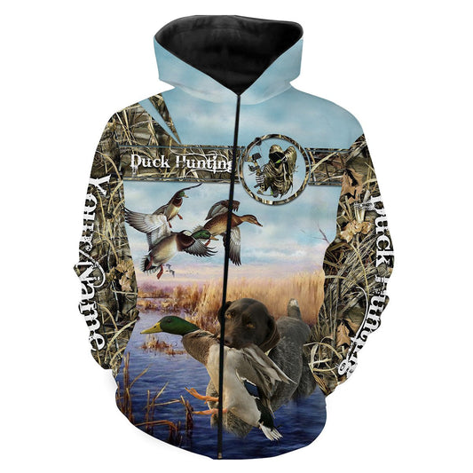 Duck hunting Custom Name 3D All over print T-shirt, Long sleeves, Hoodie, Sweatshirt - FSD138