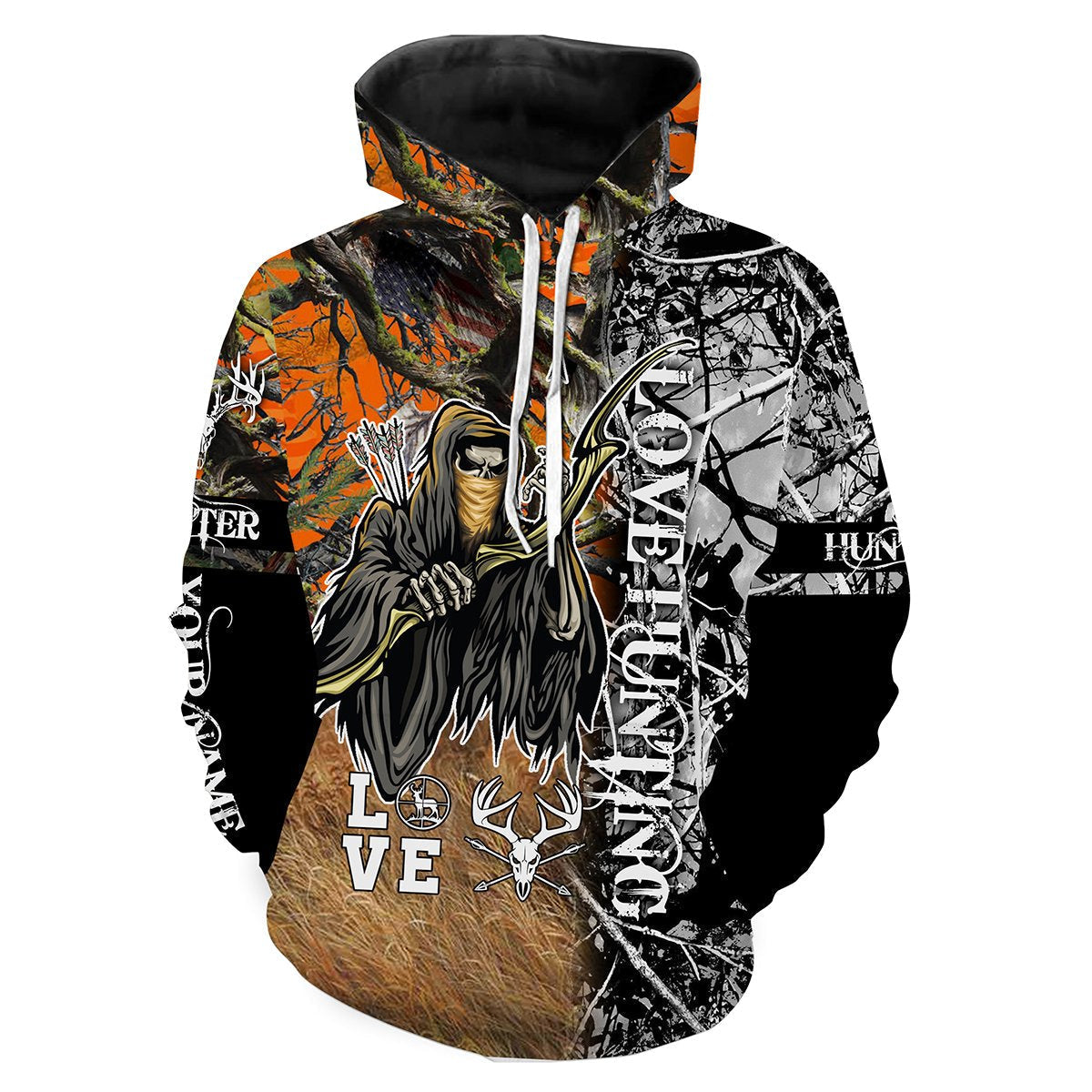 Love hunting Custom Name 3D All over print Shirts, Face shield - personalized hunting gifts - FSD288