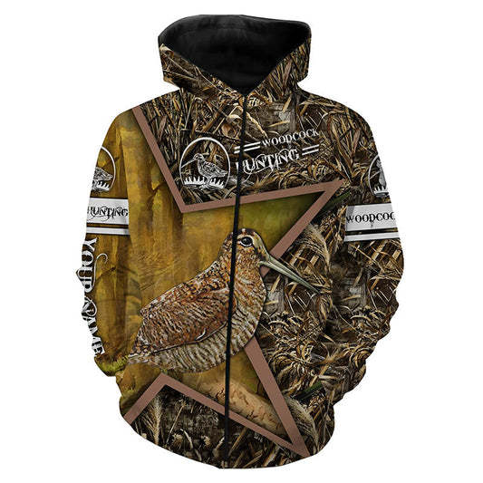 Woodcock Hunting Camo Customize Name 3D All Over Printed Shirts