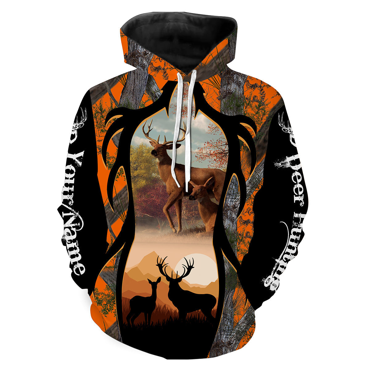 Deer Hunting Clothes Custom Name All Over Print Shirt Hoodie Hoodie