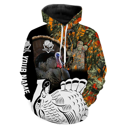 Turkey Hunting Clothes Custom Name 3D All Over Print Shirts  Hoodie Hoodie