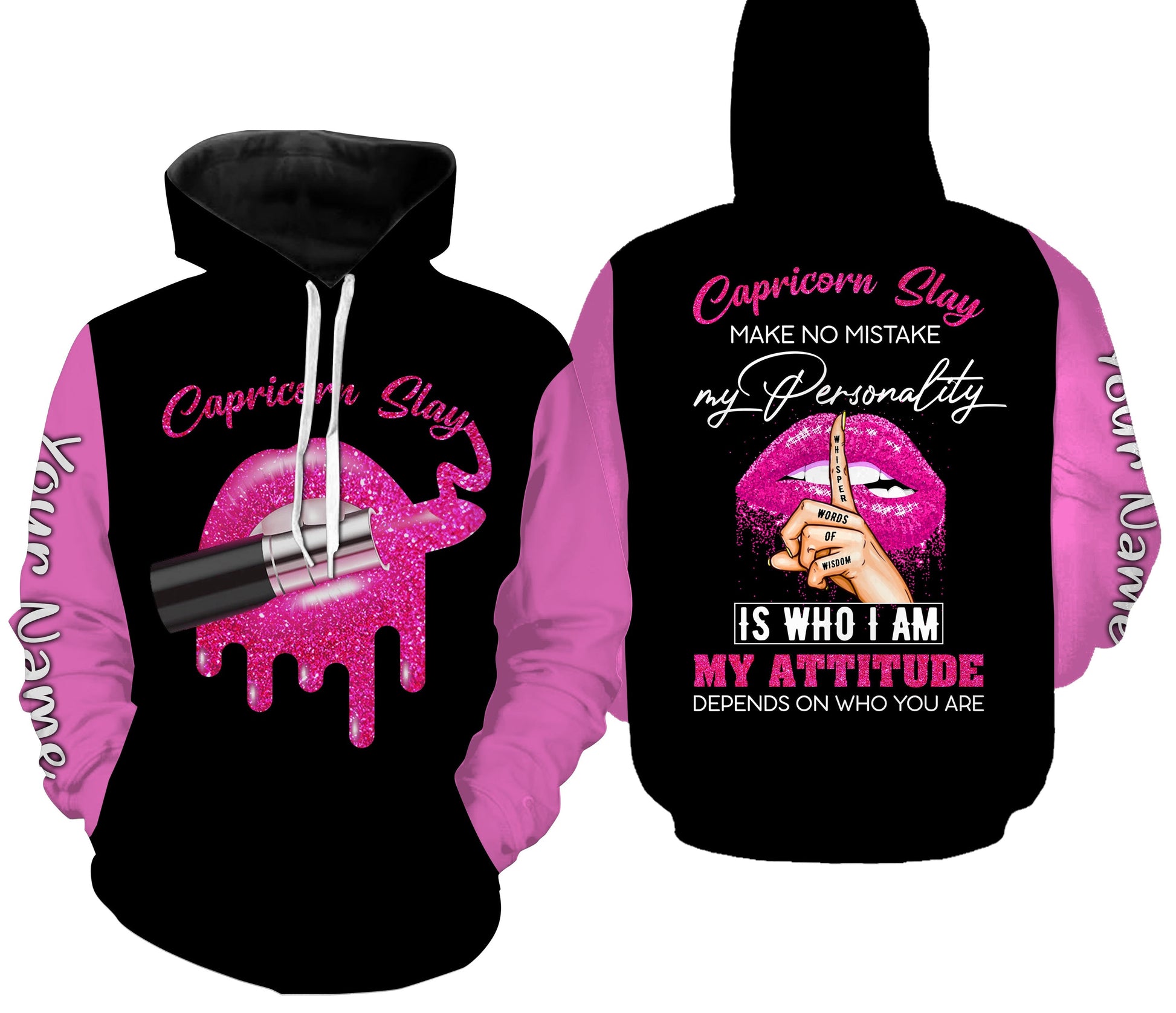 Capricorn girl My personality is who I am Custom Name 3D All over printing Shirt Hoodie