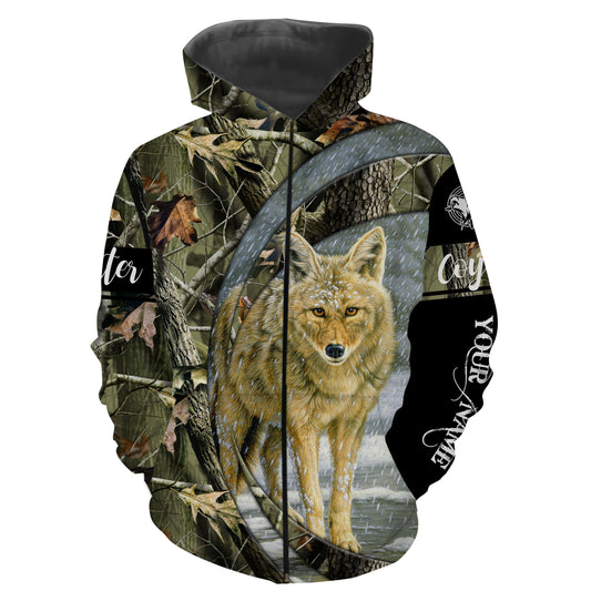 Coyote hunting camo Predator hunting Custom Name 3D Shirts Hoodie Long sleeve FSD1546