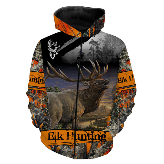 Elk Hunting Full 3D Print T- Shirt