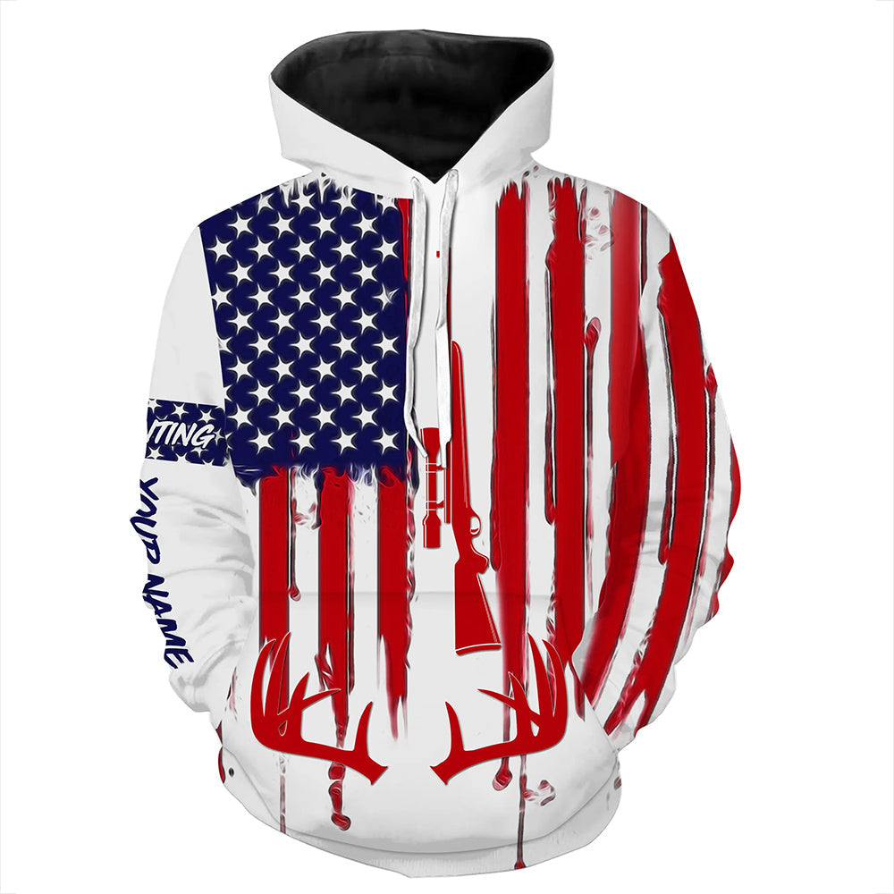 American flag Deer hunting Shirt |T-shirt, Long sleeve, Hoodie shirt for Hunters FSD4042