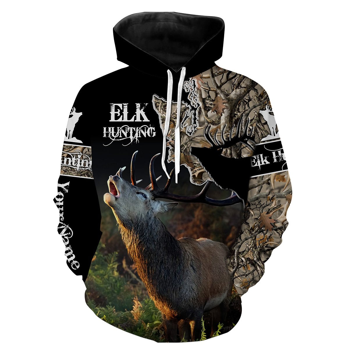 Beautiful Elk hunting shirts Elk Camo Custom Name 3D All over print Shirts - Hunting gift for Men