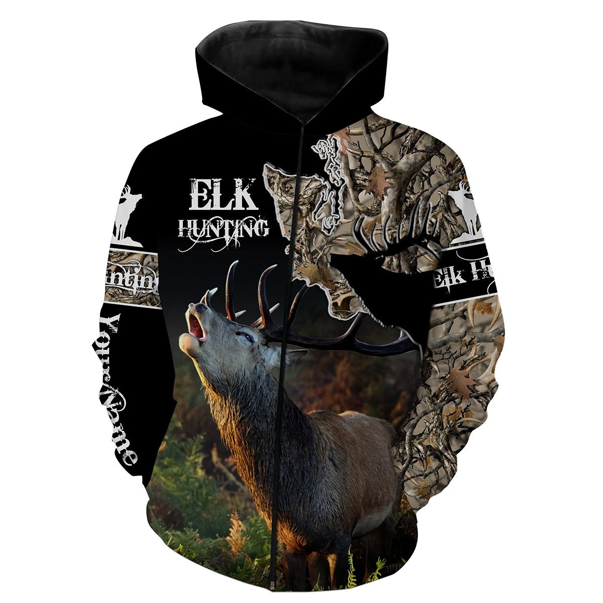 Beautiful Elk hunting shirts Elk Camo Custom Name 3D All over print Shirts - Hunting gift for Men