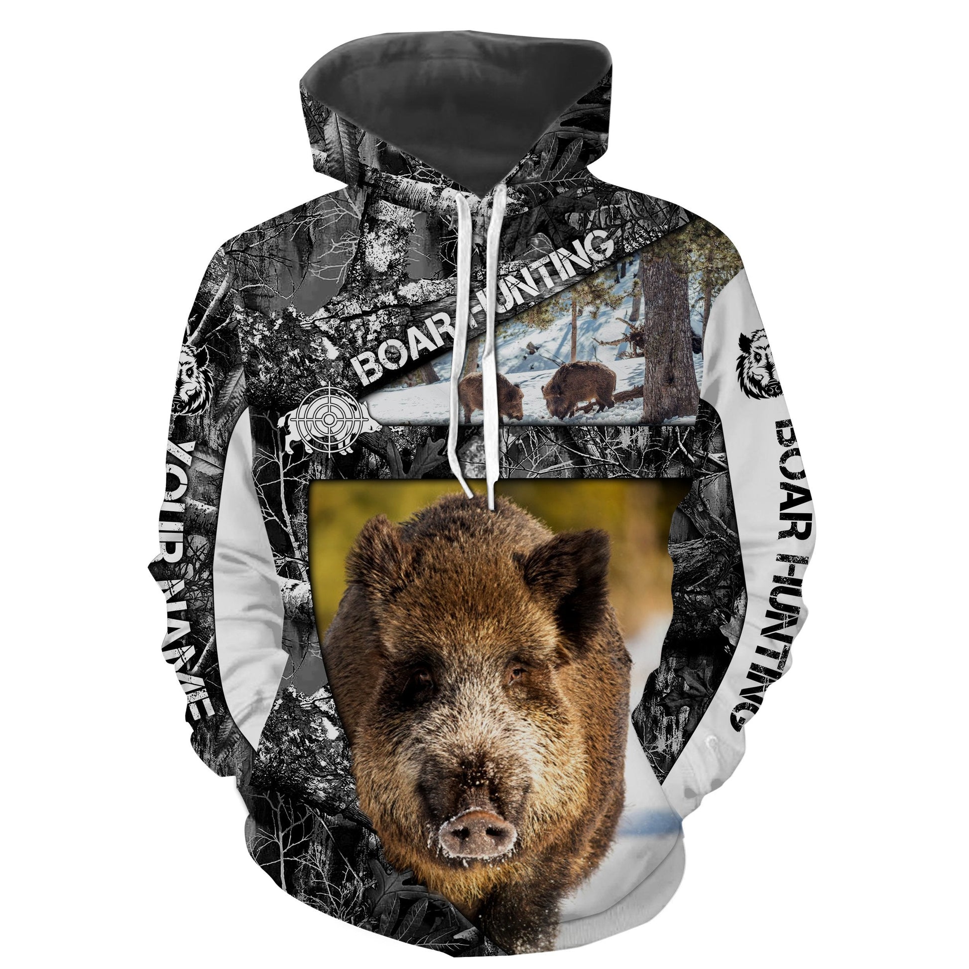 Wild Boar hunting custom Name 3D All over printing Shirt - Hunting gift for boar hunter FSD542 Hoodie