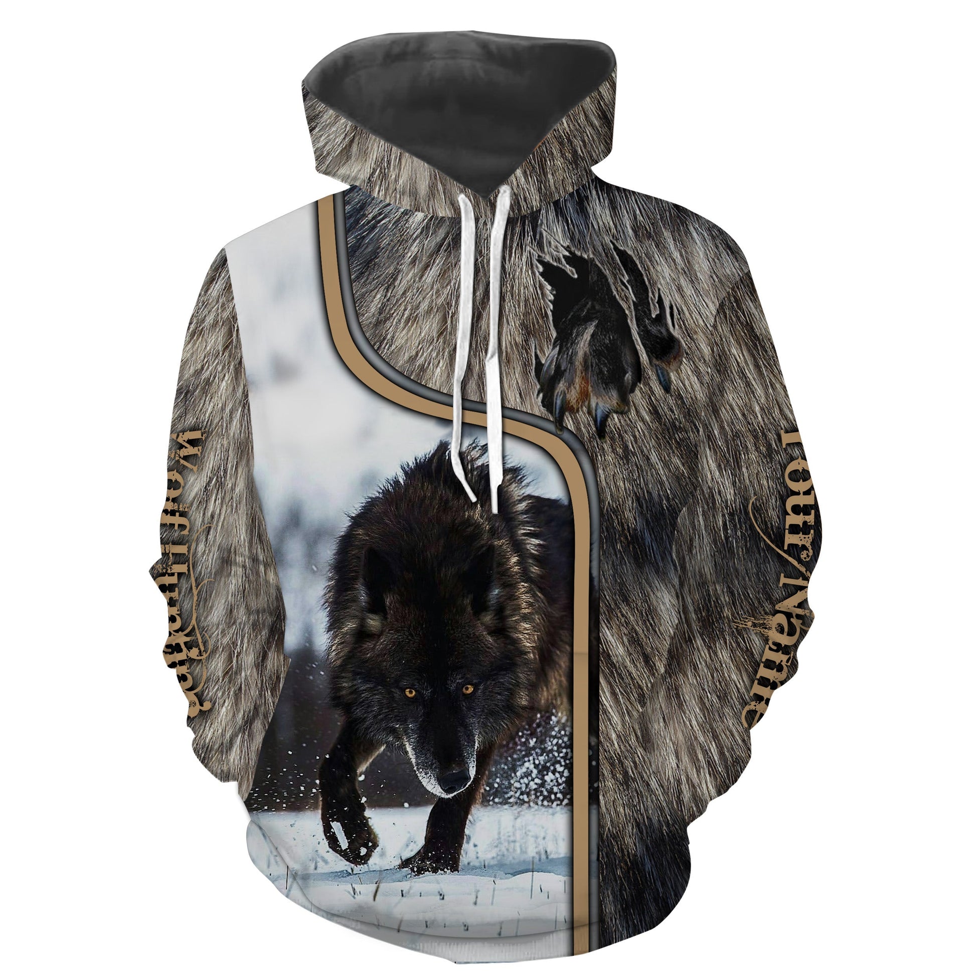 Wolf hunting Custom Name 3D All Over Print Shirts, Hoodie, Zip up Hoodie, Long Sleeve - FSD1040 Hoodie