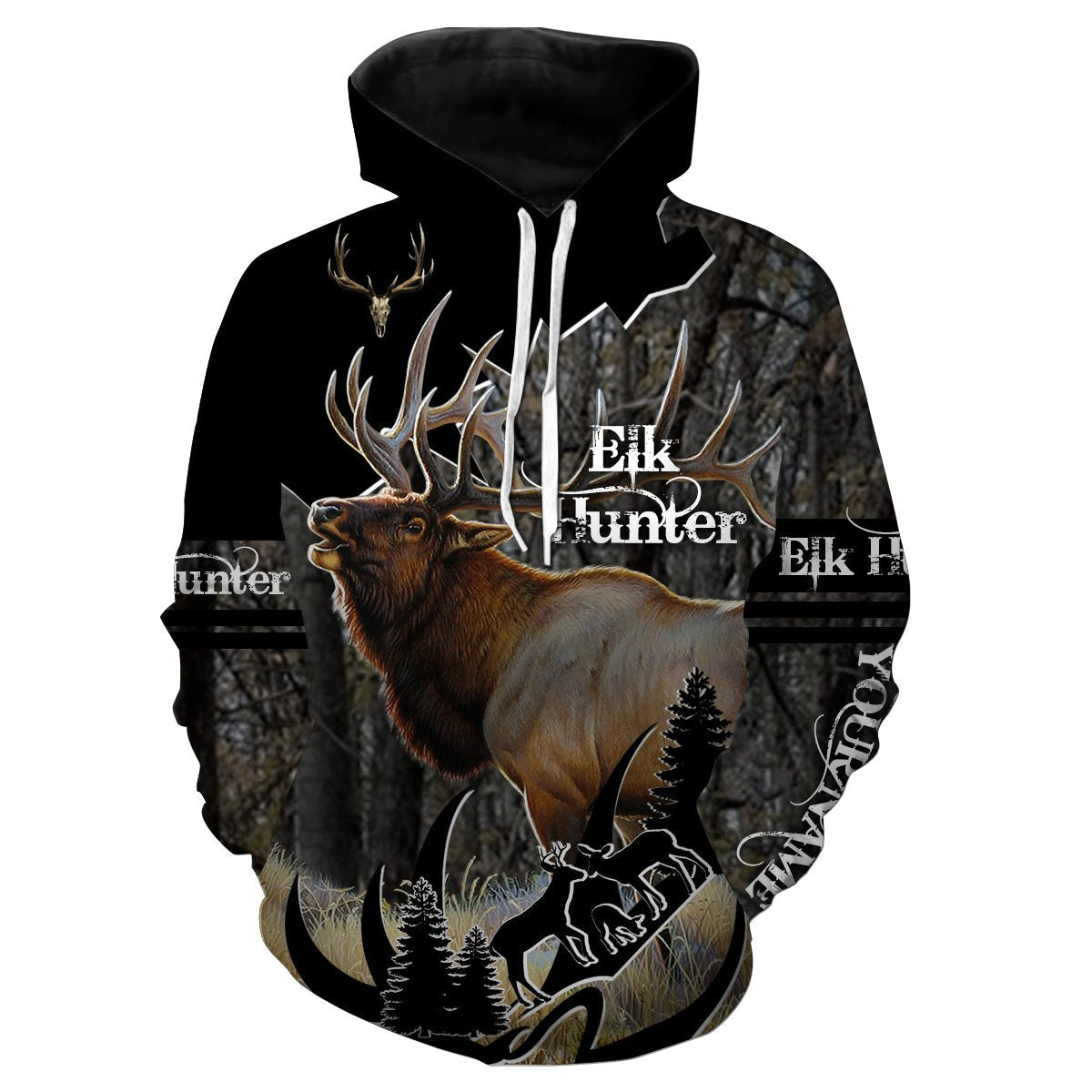 Elk hunting Custom Name 3D All over print shirts - personalized hunting gifts - FSD239 Hoodie