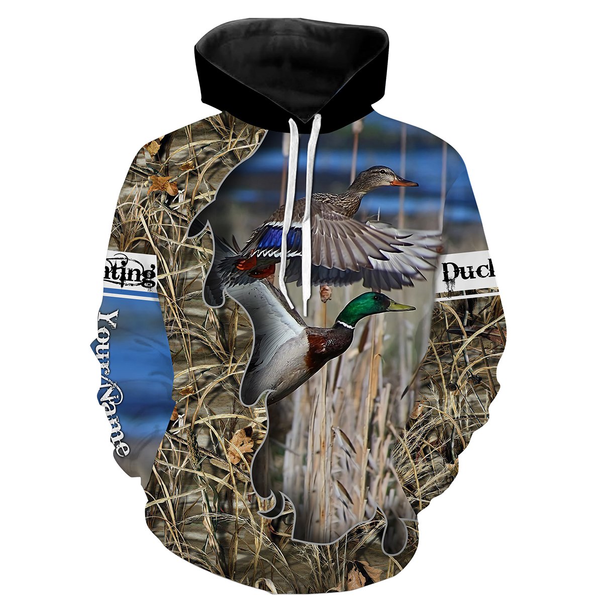 Duck hunting Custom Name 3D All over print T-Shirt, Long sleeves, Hoodie, Zip up Hoodie Personalized gift - FSD96