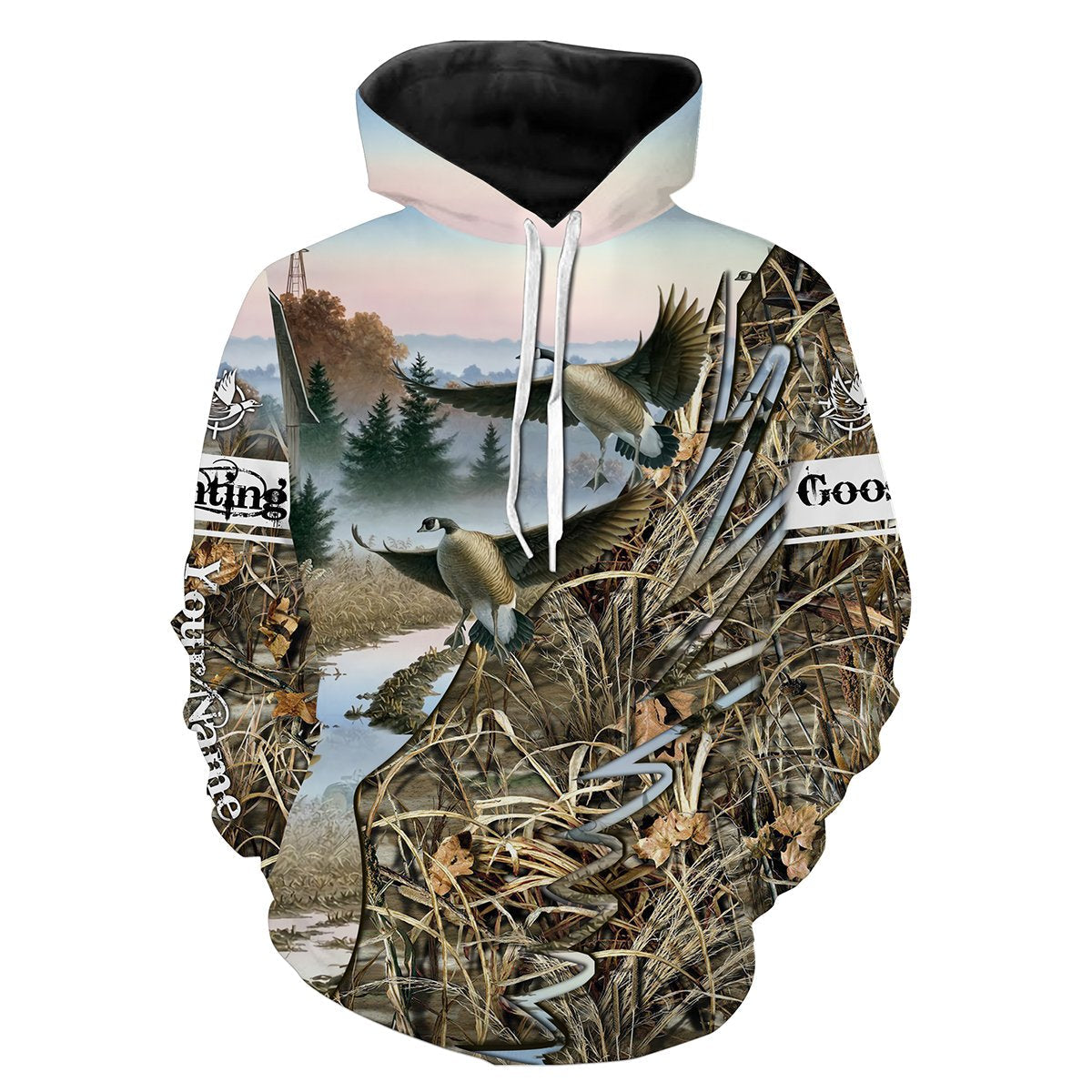 Goose hunting Custom Name 3D All over print T-Shirt Hoodie