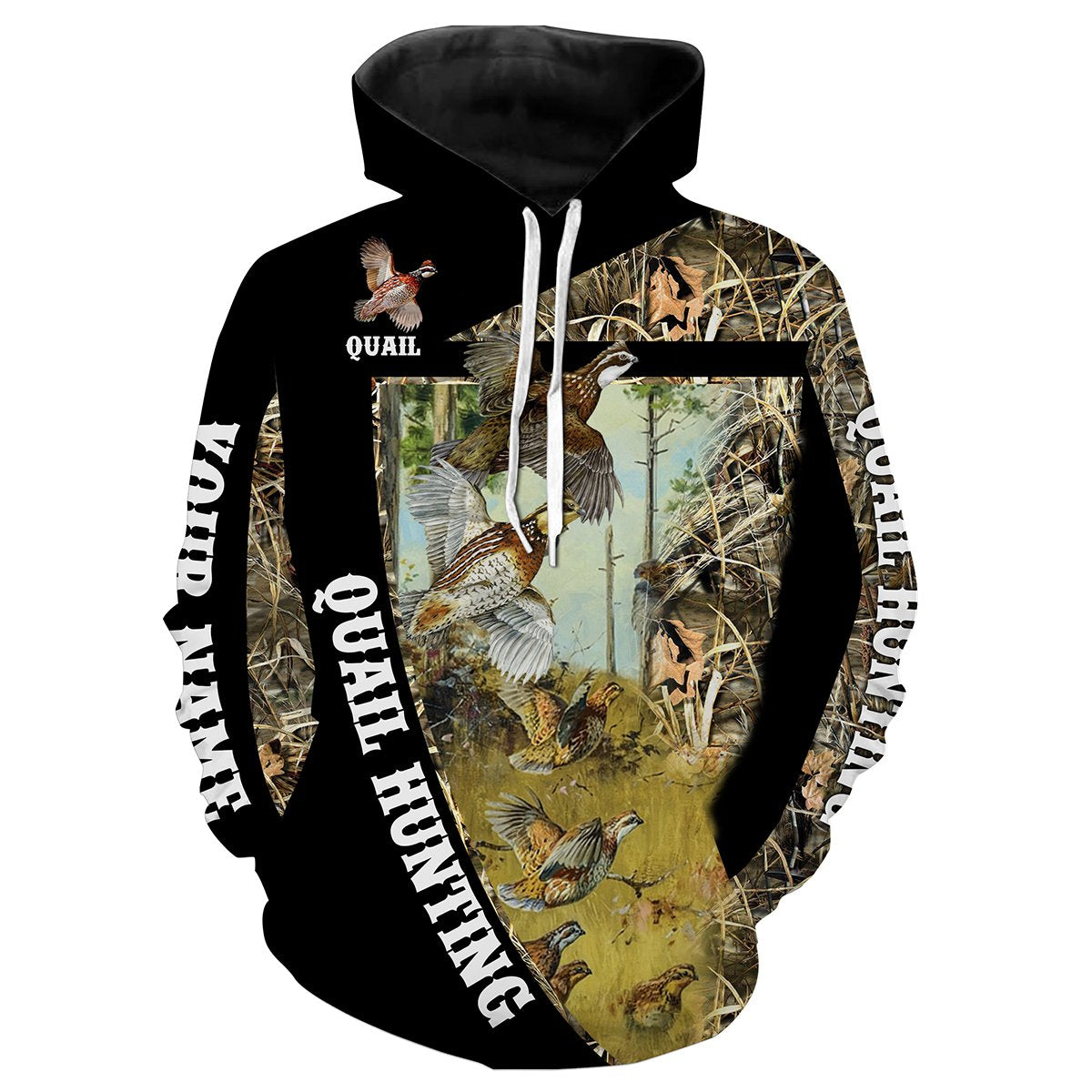 Quail hunting Custom Name 3D All over print Shirts Hoodie