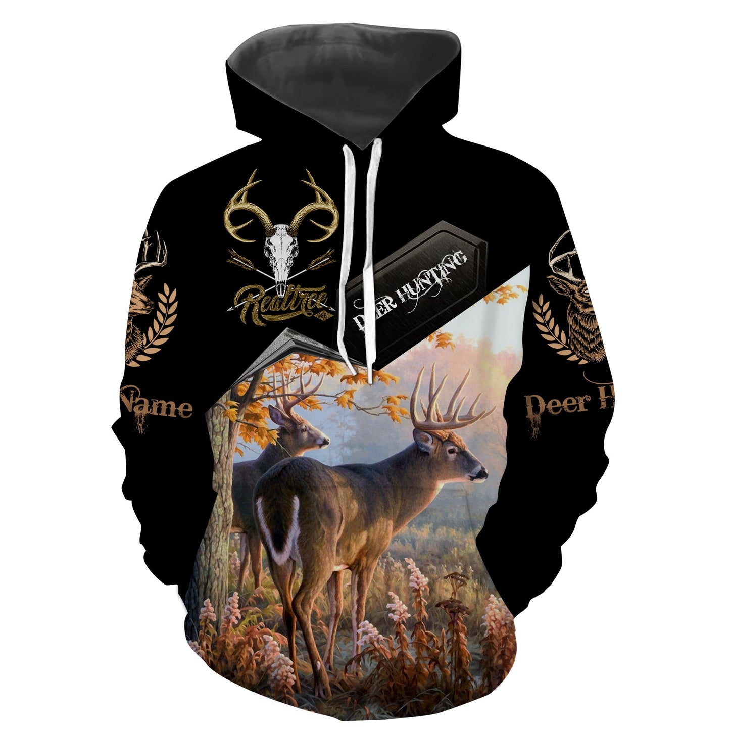 White-tailed Deer hunting custom Name 3D All over printed Shirt Deer Hunting clothing FSD592