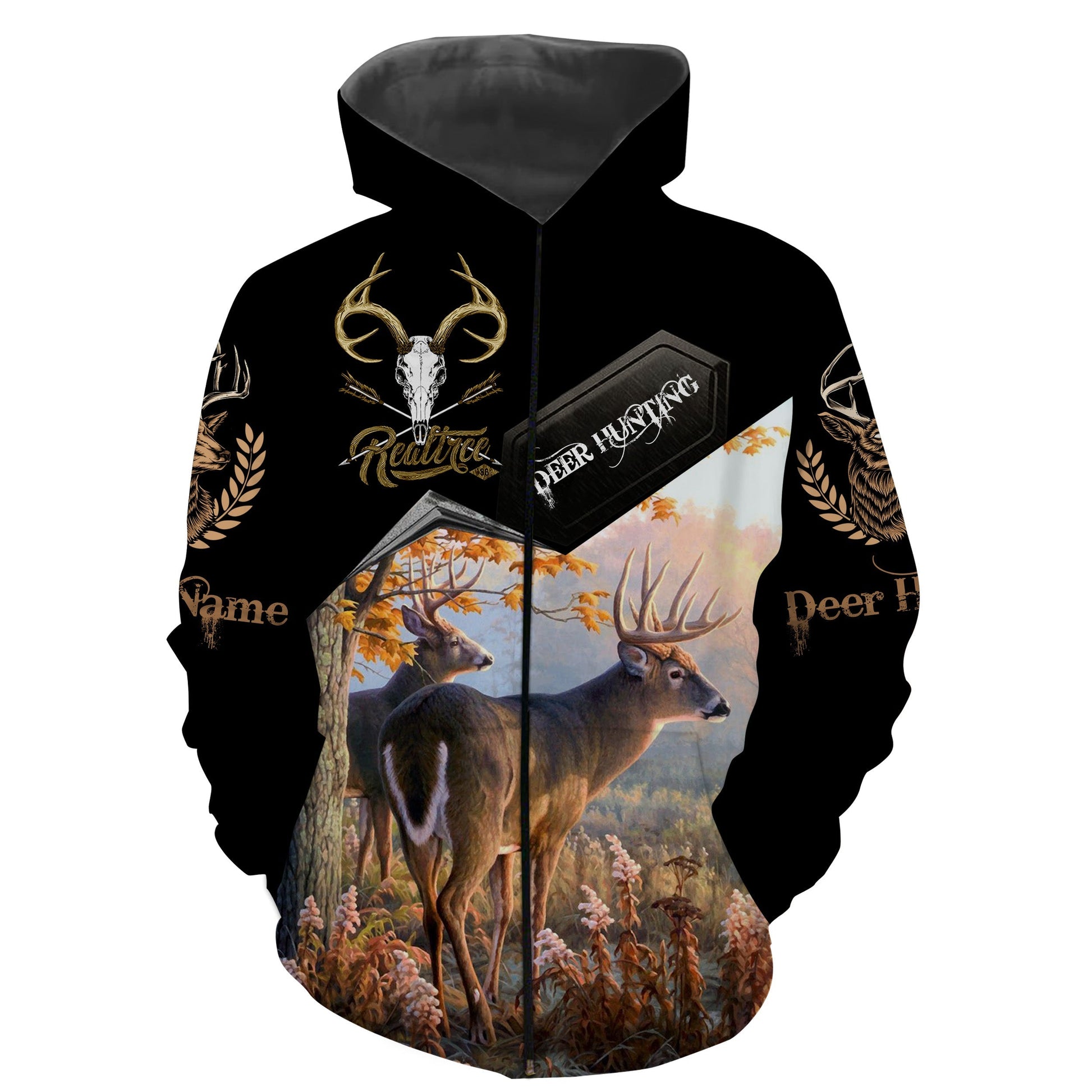 White-tailed Deer hunting custom Name 3D All over printed Shirt Deer Hunting clothing FSD592