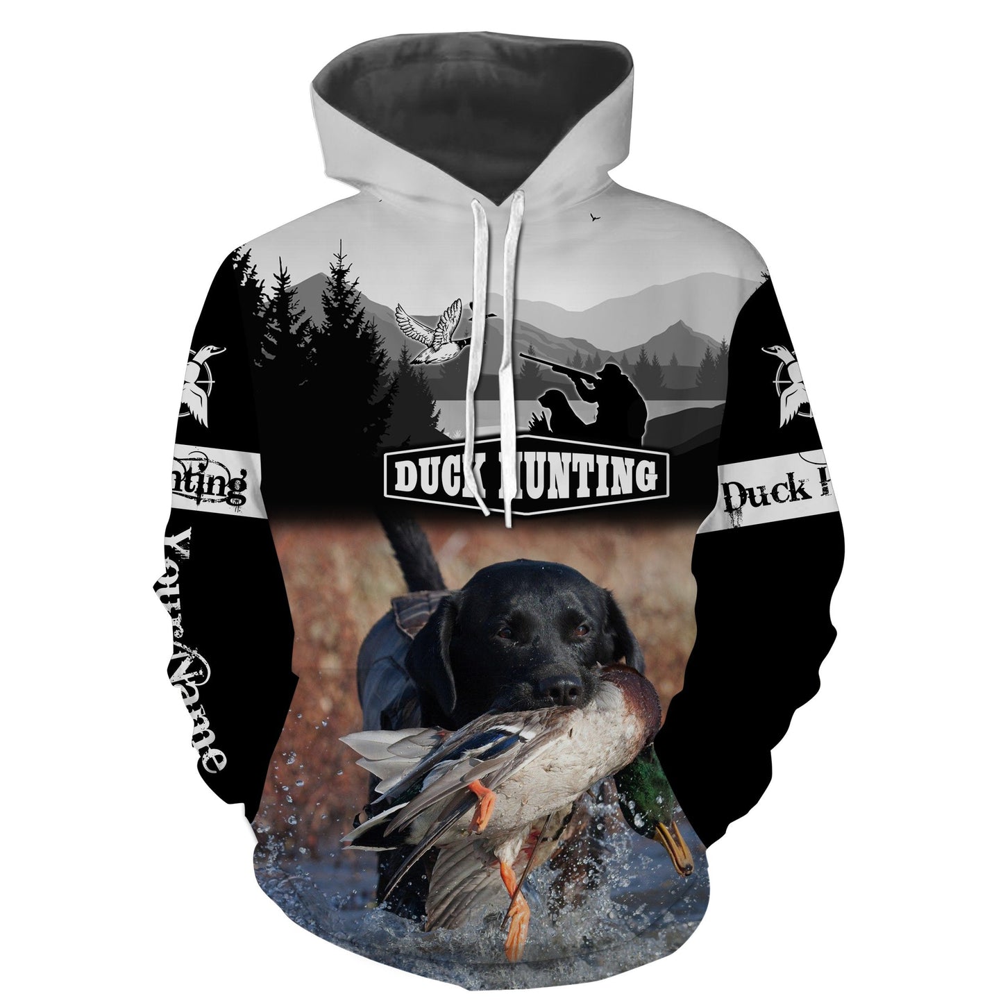 Duck hunting shirts, face shield custom Name 3D All over printing - Personalized hunting gifts - FSD422