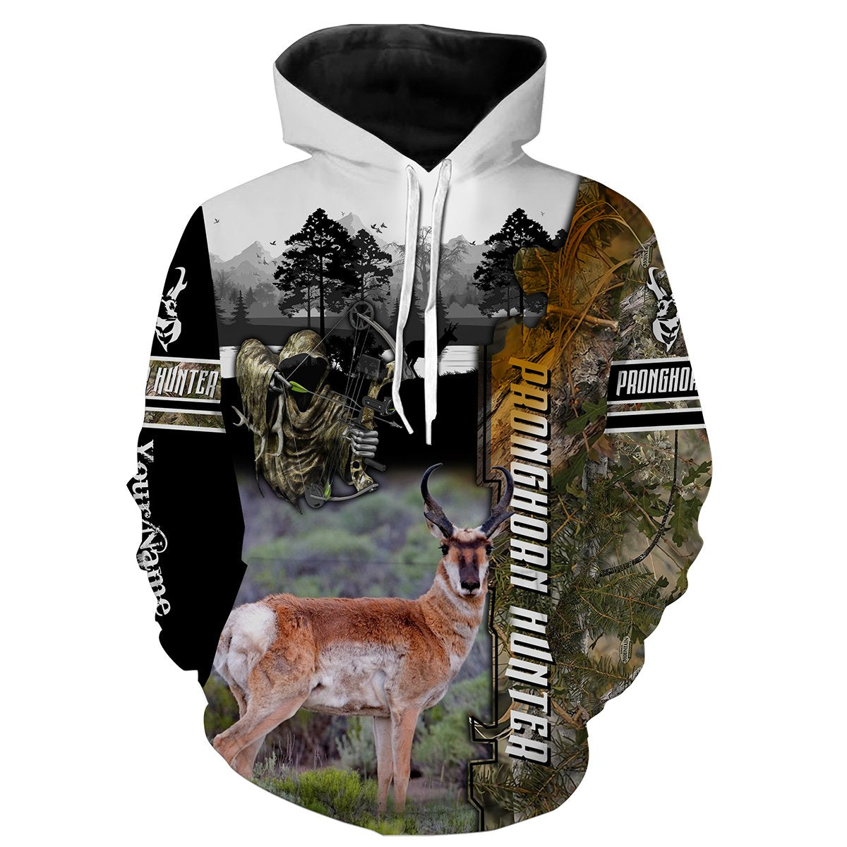 Pronghorn Hunting Custom Name 3D All Over Print Shirts Hoodie Hoodie