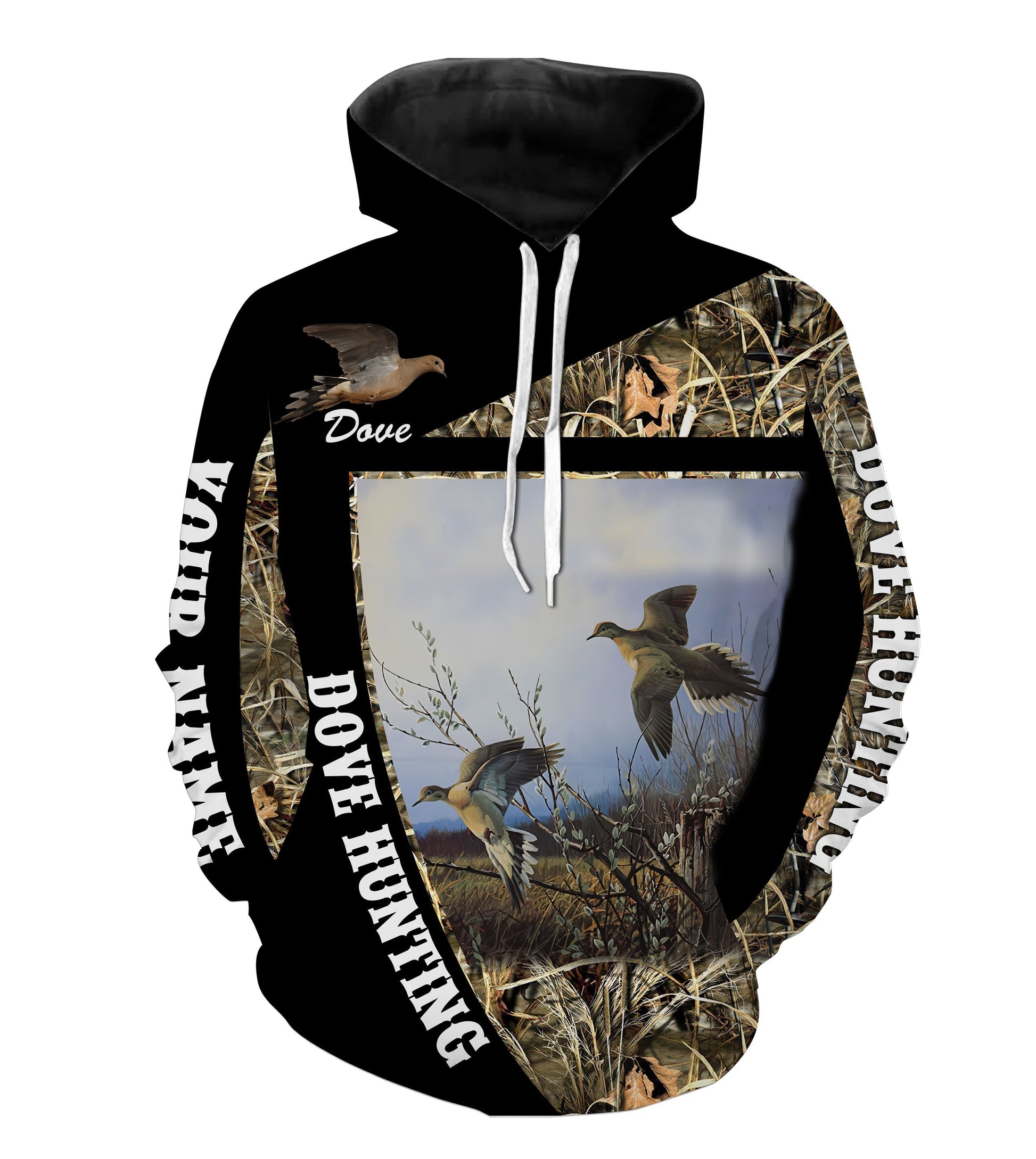 White-winged Dove hunting Camo Custom name Shirt Bird hunting clothes for Men