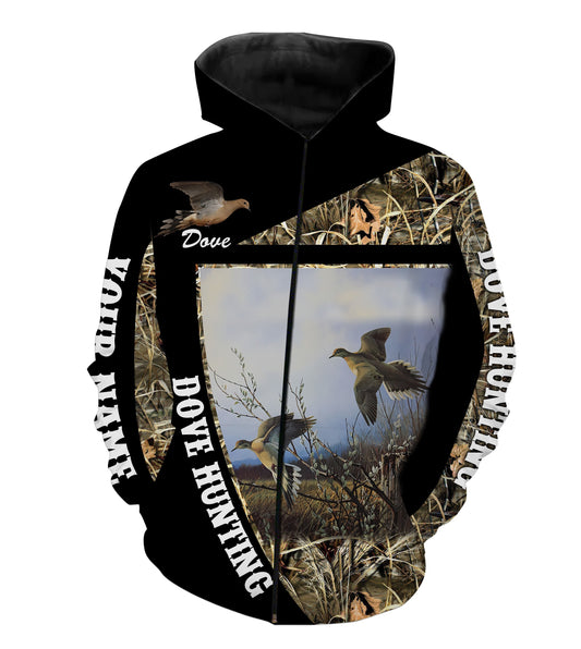 White-winged Dove hunting Camo Custom name Shirt Bird hunting clothes for Men