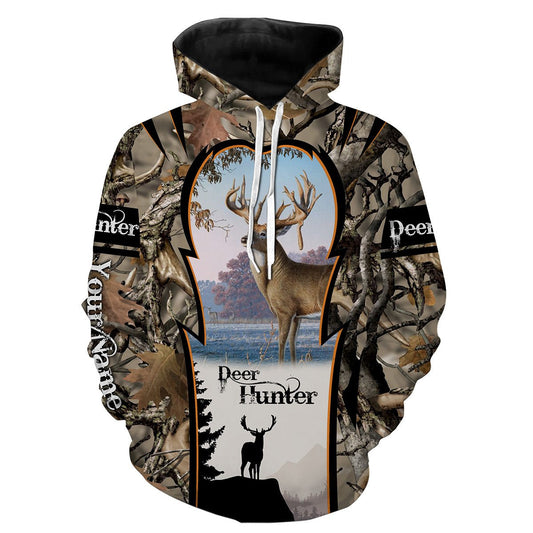 Deer hunting Custom Name 3D All over print Shirts - Hunting gift for Men, Women and Kid - FSD136