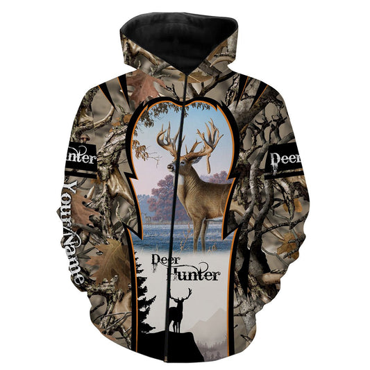 Deer hunting Custom Name 3D All over print Shirts - Hunting gift for Men, Women and Kid - FSD136