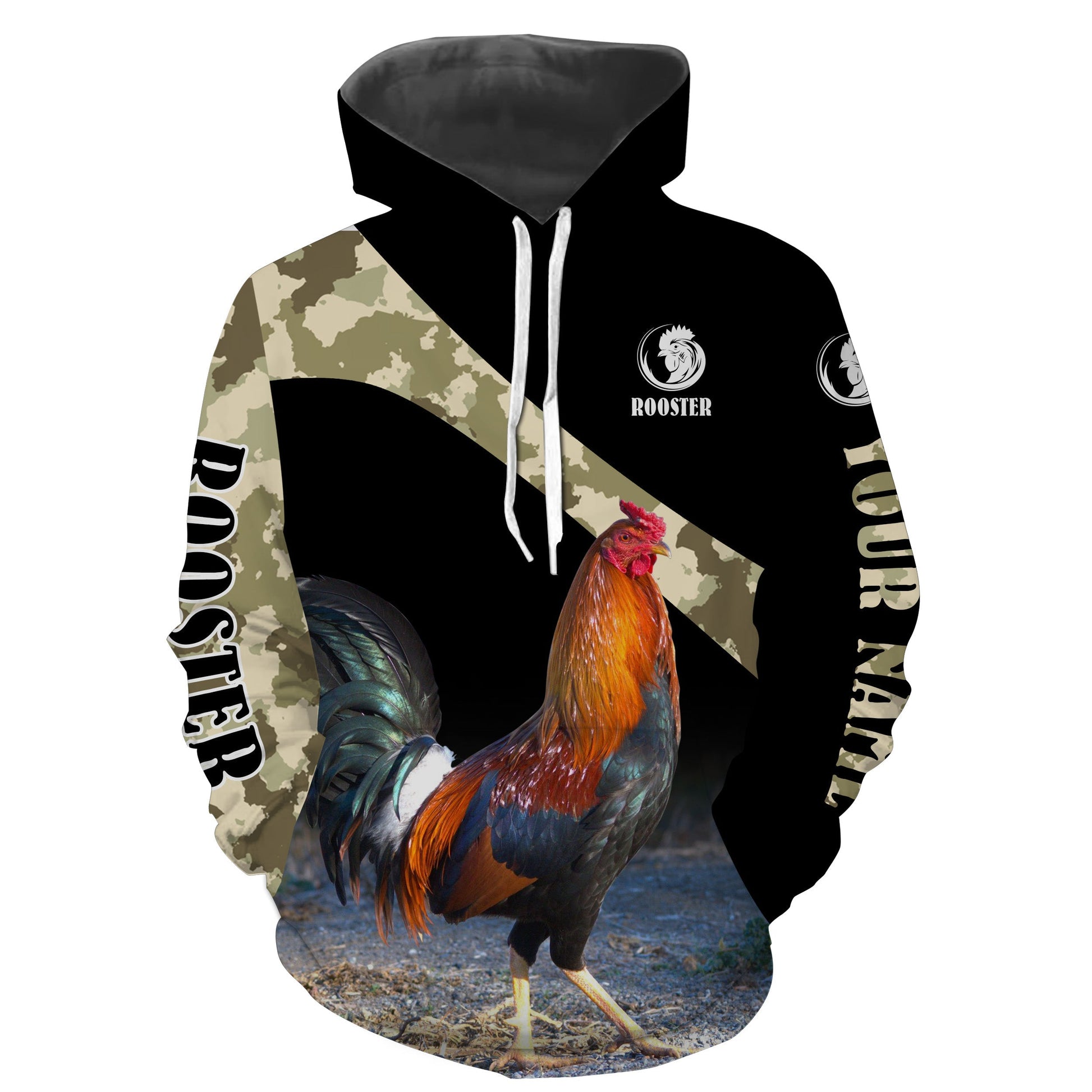 Beautiful Rooster custom name 3D All over print T Shirt