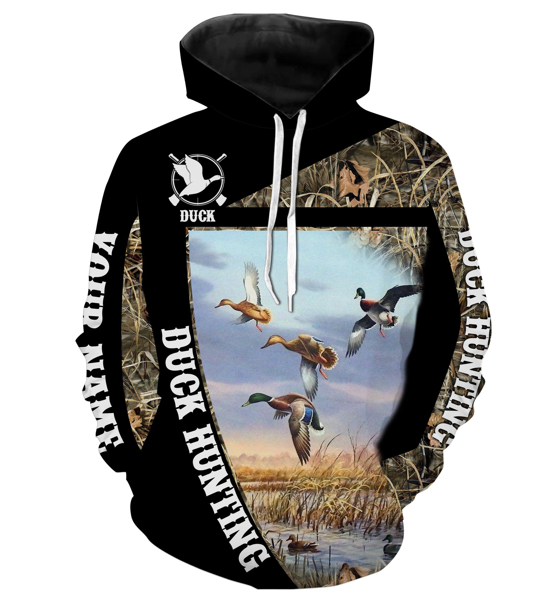 Duck hunting custom Name All over print Sweatshirt, Long sleeves, Hoodie Hunting shirt for Duck hunter FSD666