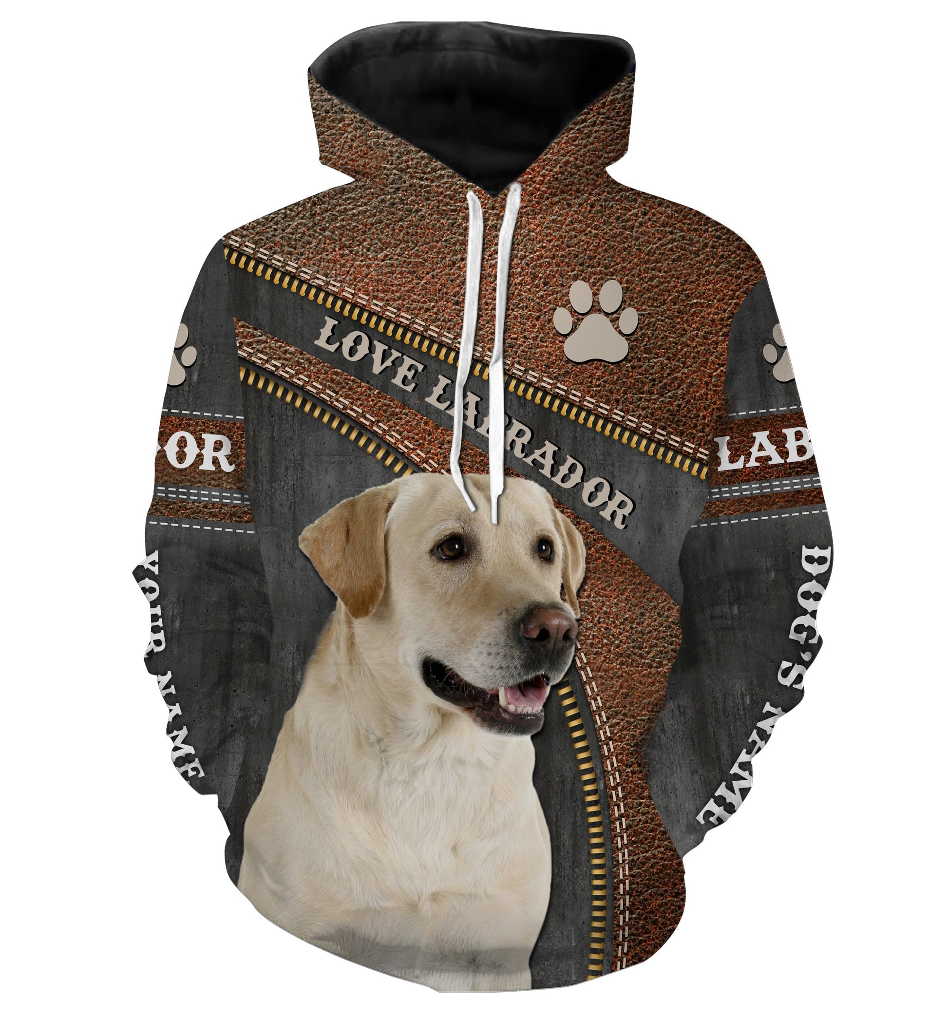 Yellow Labrador Custom Name 3D Full print Shirts, Retriever Dog Labs Lover Shirt, Personalized Gifts FSD3116 Hoodie