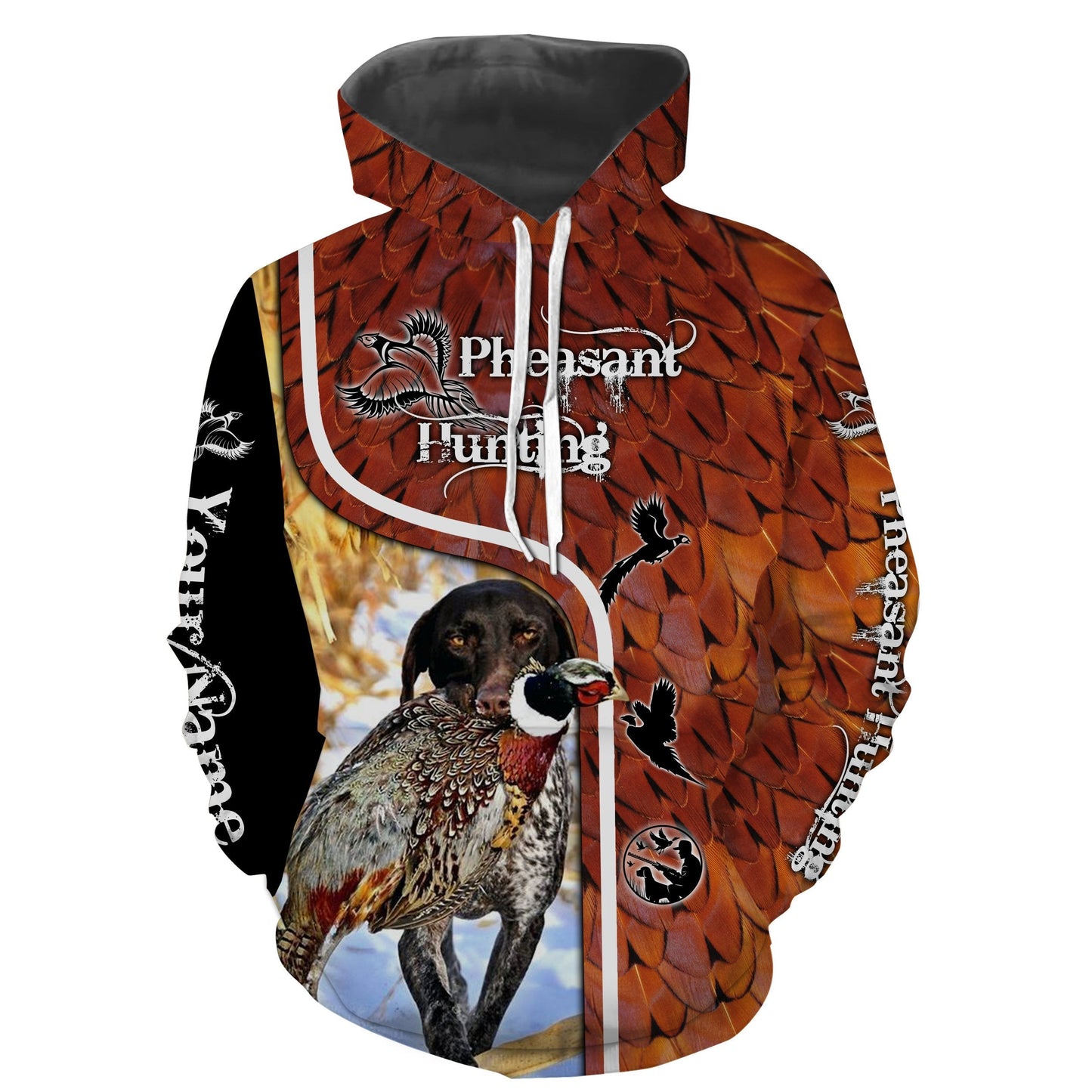 Pheasant hunting with GSP Custom Name 3D All over print Shirts Hoodie