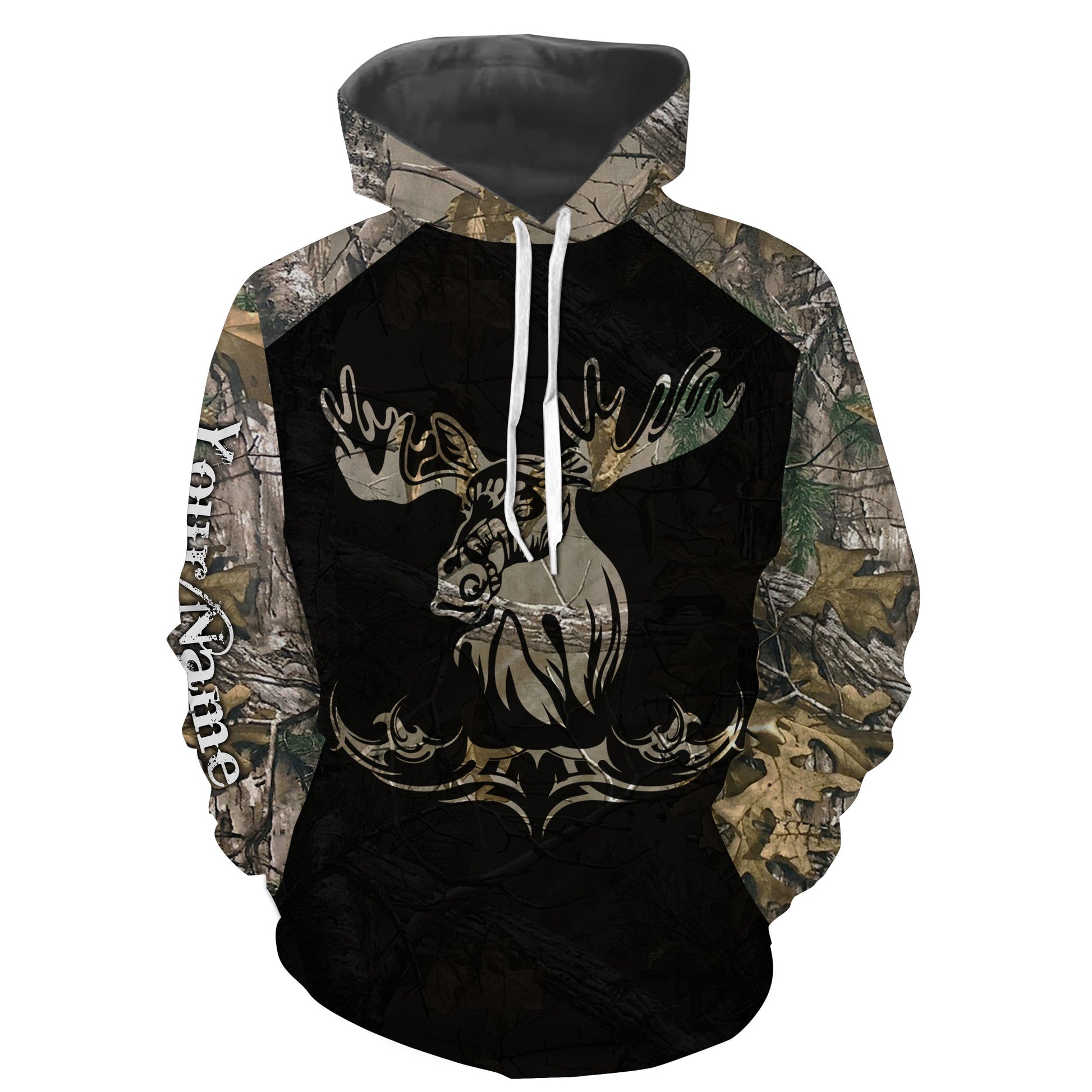 Moose hunting Camouflage custom Name 3D all over print Shirt, Face shield FSD706