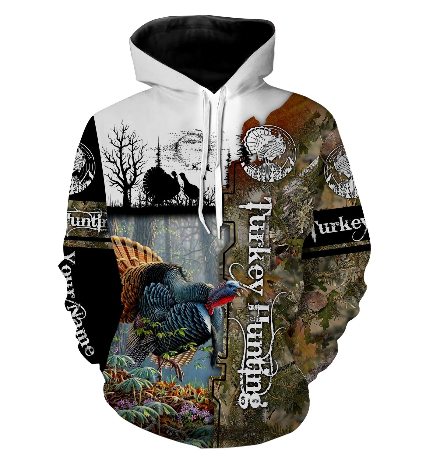 Personalized Turkey Hunting full printing T-Shirt Hoodie