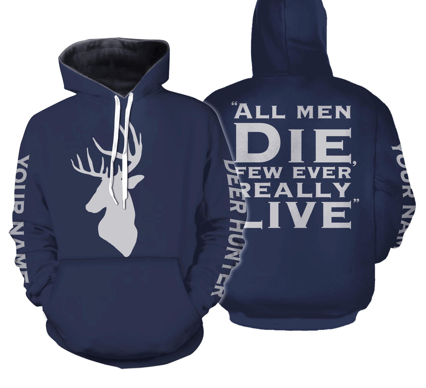 Awesome Deer Hunting customized Name shirts - All Men Die