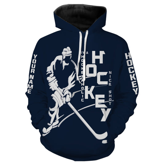 Hockey Aholic Men Women custom Name 3D Full printing Shirt