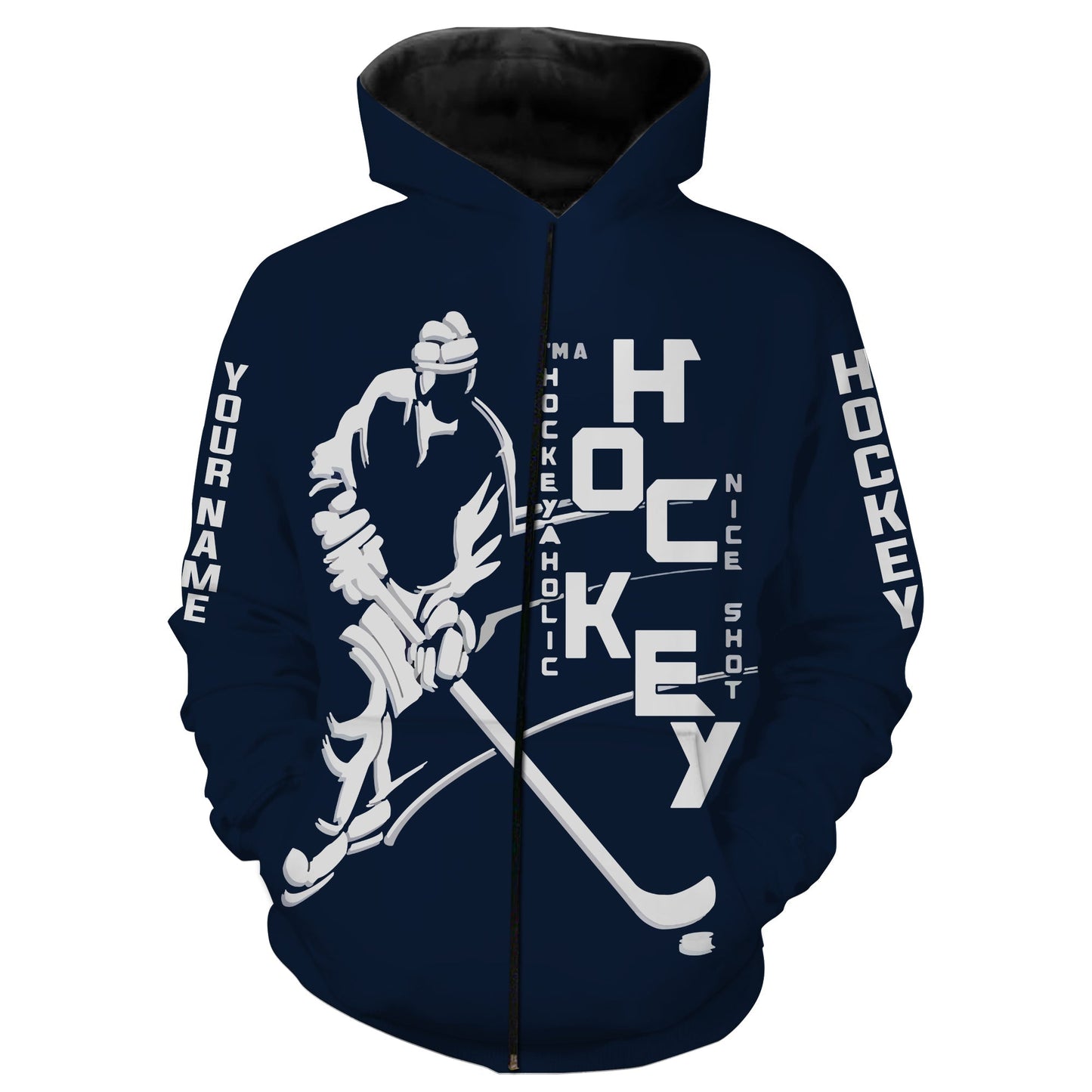 Hockey Aholic Men Women custom Name 3D Full printing Shirt