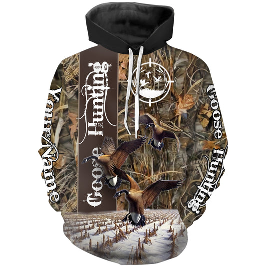 Goose hunting Custom Name 3D All over print Shirts - Personalized hunting gift - FSD186 Hoodie