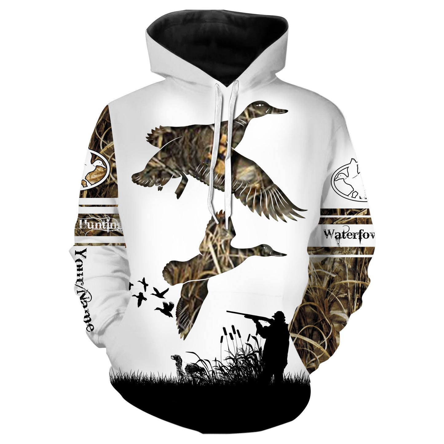 Waterfowl Hunting Custom Name 3D All Over Print Shirts  Hoodie Hoodie