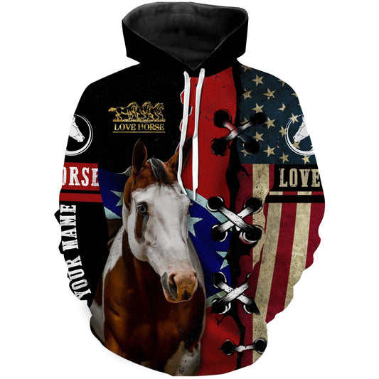 American Paint Horse custom Name 3D All over print Hoodie