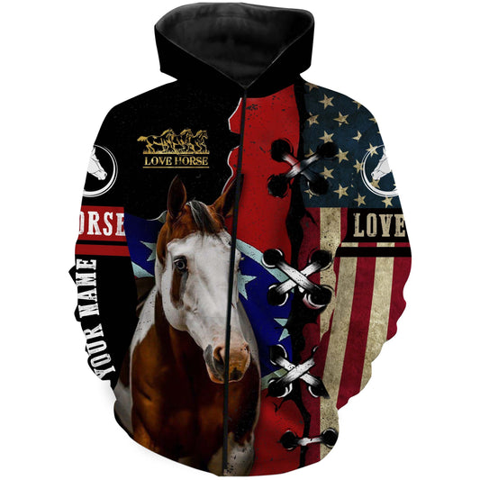 American Paint Horse custom Name 3D All over print Hoodie