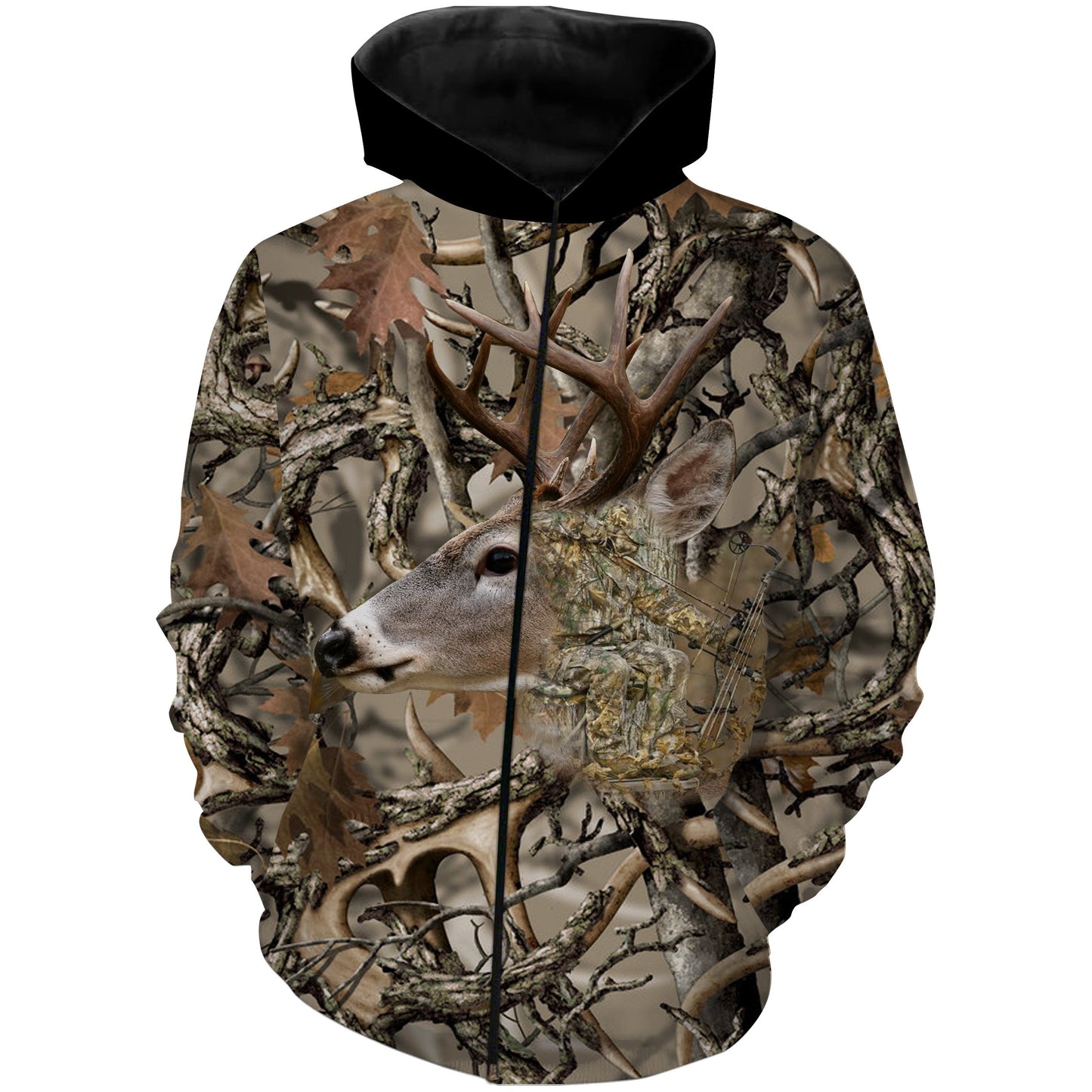 Deer Hunting Camo All Over Print Shirts  Zip Up Hoodie Zip Up Hoodie