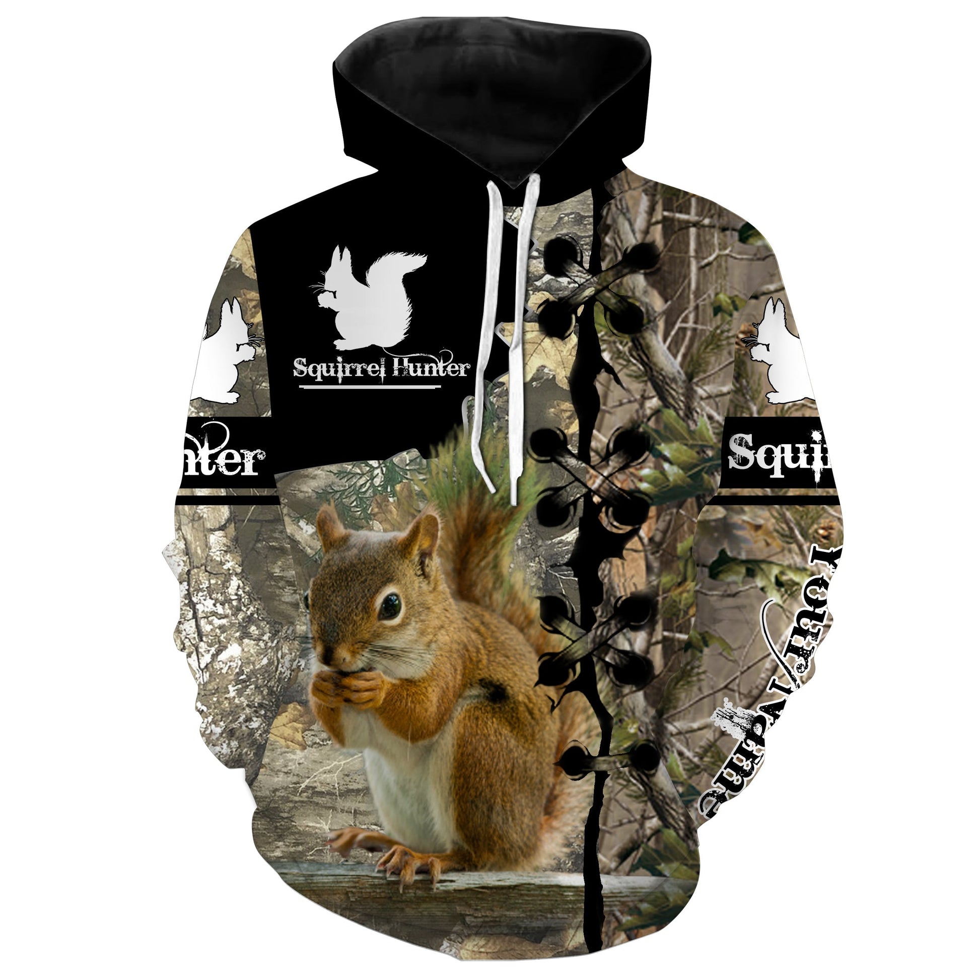 Squirrel Hunting Camouflage Shirt Custom Name 3D Full Printing Hoodie Hoodie Hoodie