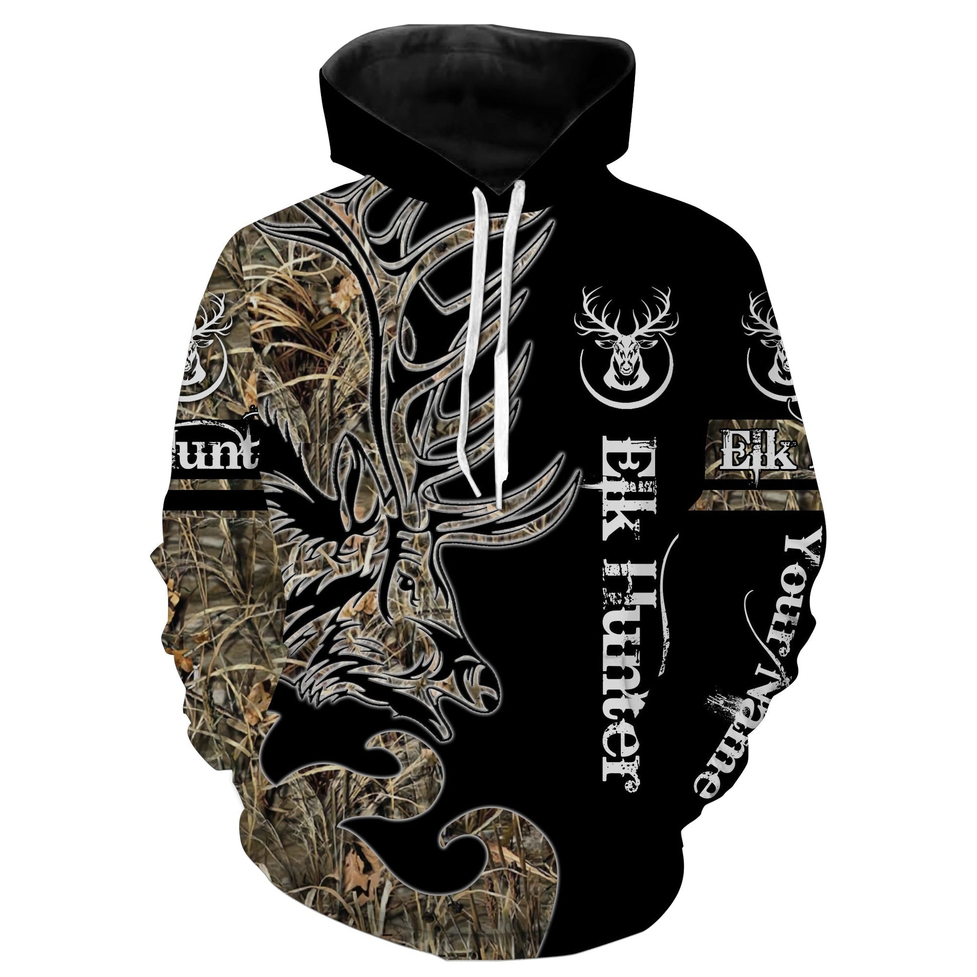 Tattoo camo Elk Hunter Customized Name 3D Full Printing Shirts Personalized Elk Hunting Clothing FSD829