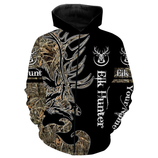 Tattoo camo Elk Hunter Customized Name 3D Full Printing Shirts Personalized Elk Hunting Clothing FSD829