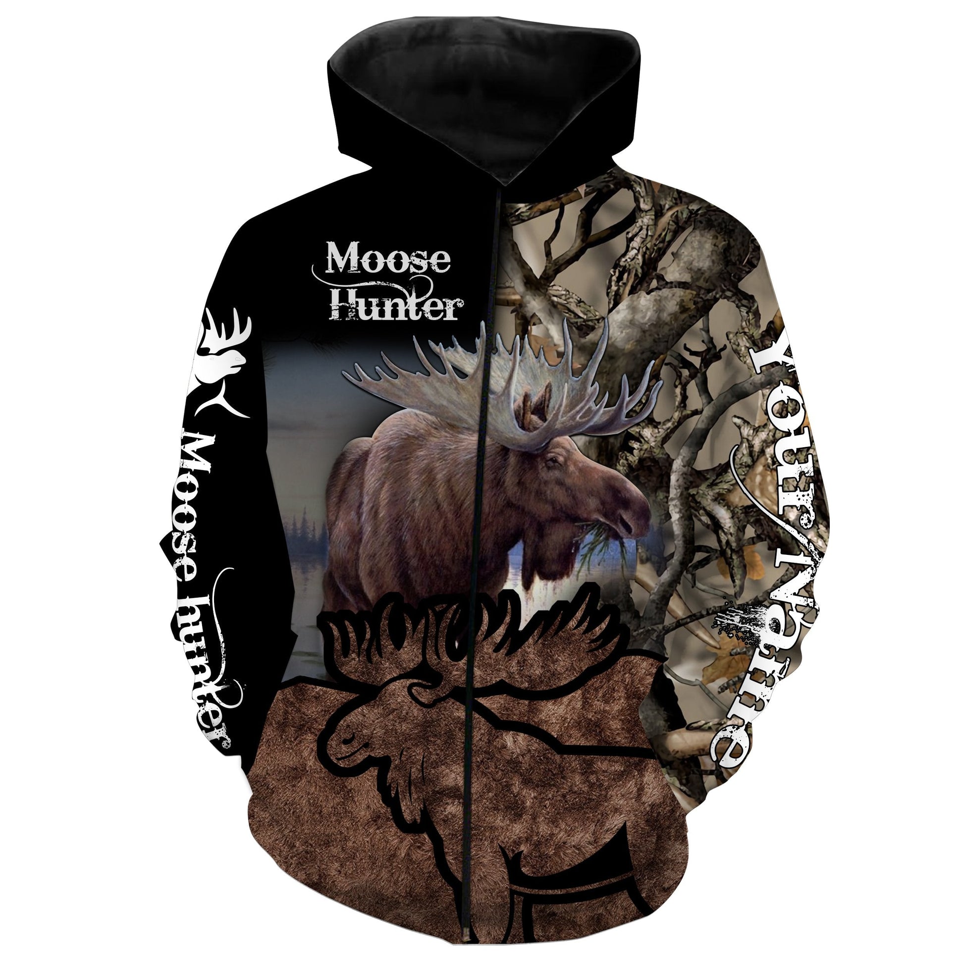 Moose hunting Custom Name 3D All over print shirts - personalized hunting gifts - FSD235