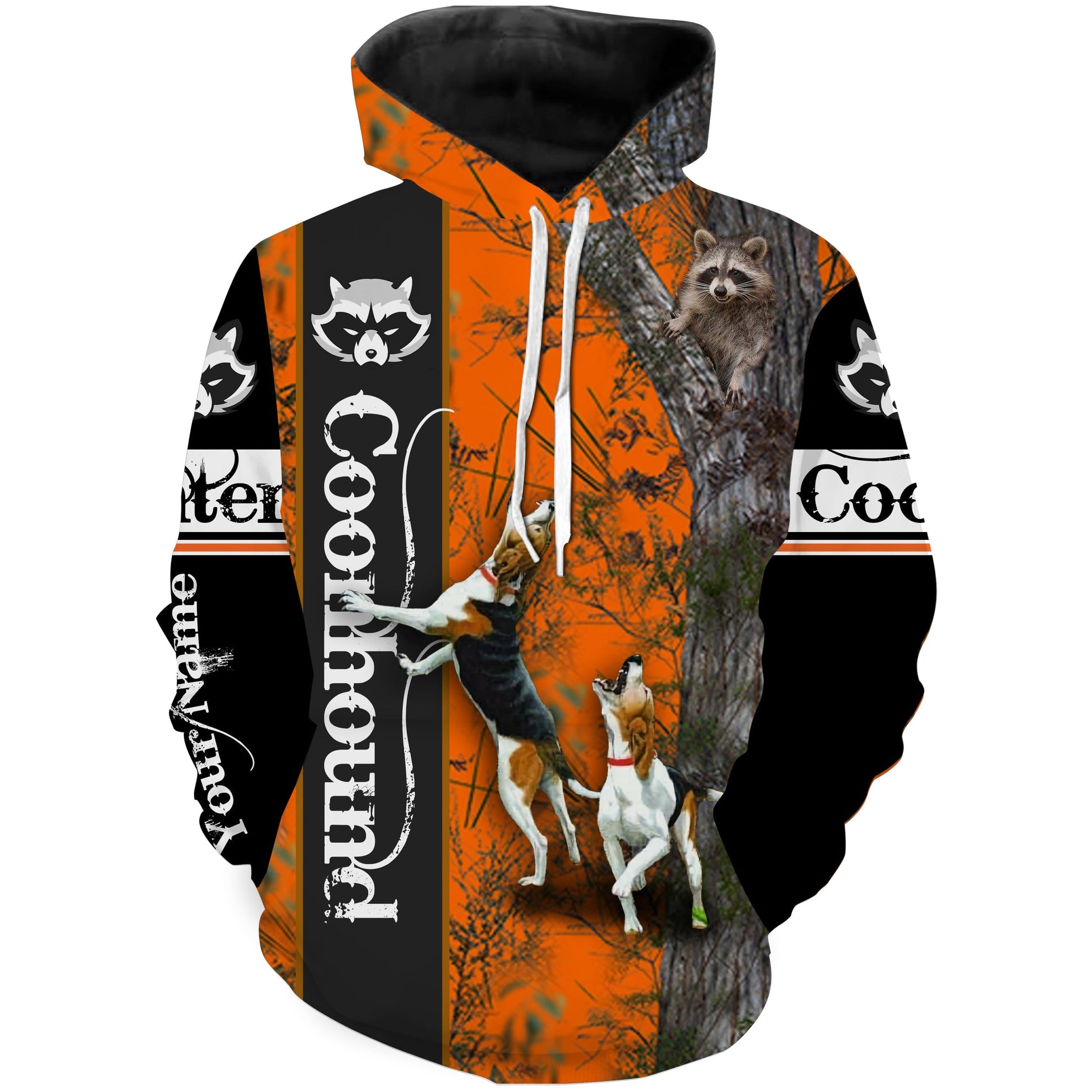 Raccoon hunting coonhound All over print Shirt for Men Hoodie