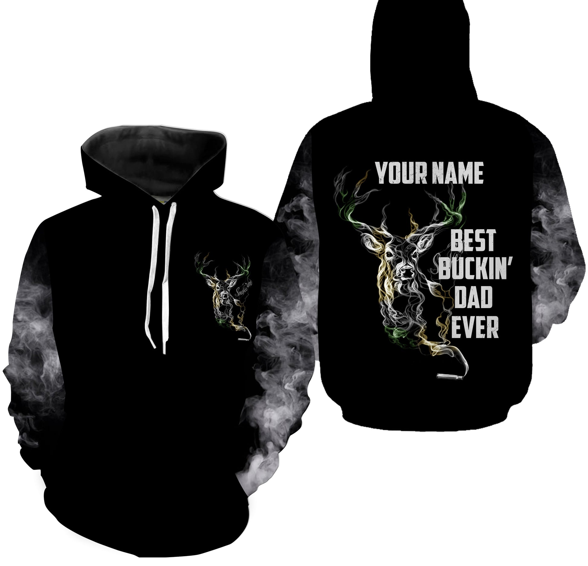 Deer Hunting Best Buckin's Dad Ever Custom Name 3D All Over Printed Shirts - Father's Day Gift Ideas FSD1936