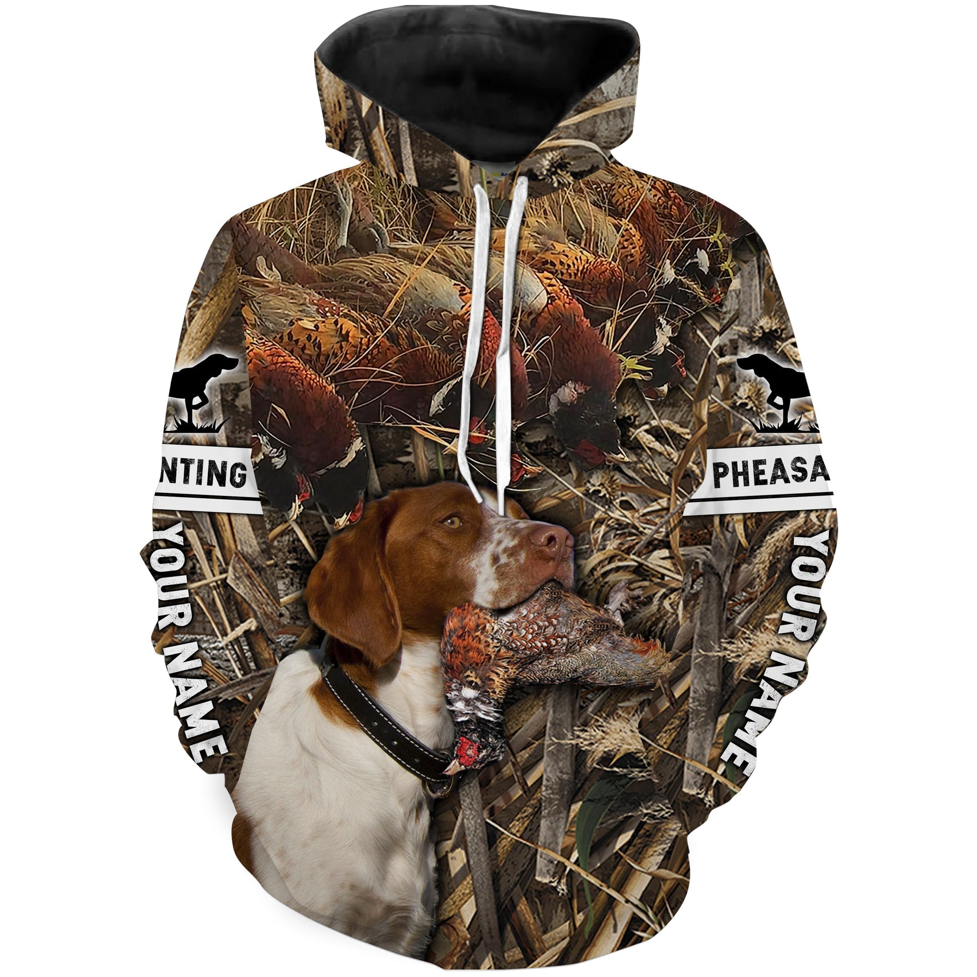 Pheasant hunting with dog Custom Name 3D All over print Shirt