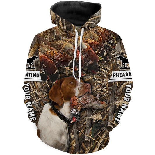 Pheasant hunting with dog Custom Name 3D All over print Shirt