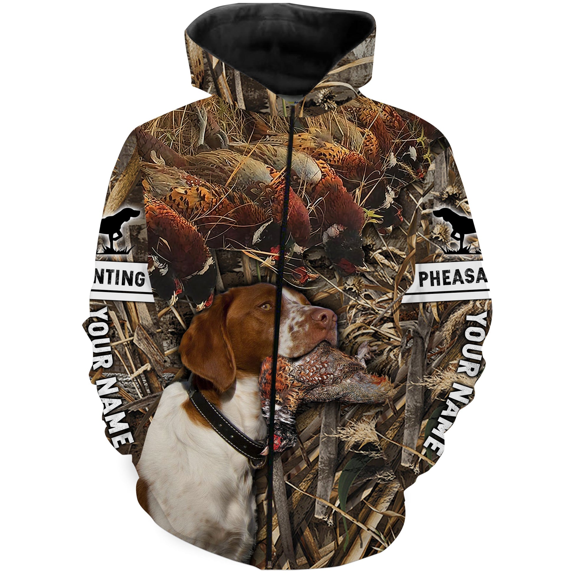 Pheasant hunting with dog Custom Name 3D All over print Shirt